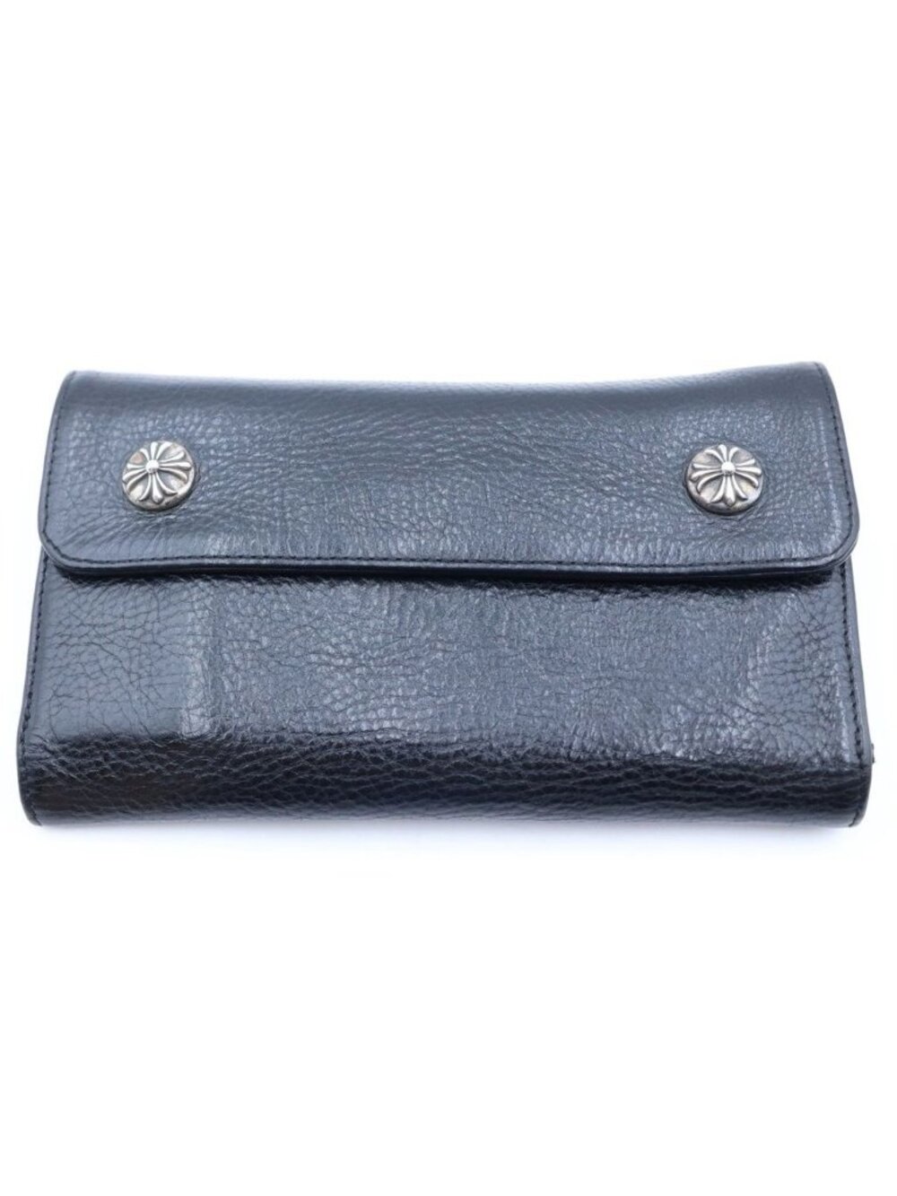 Chrome Hearts Wave Leather Wallet Black